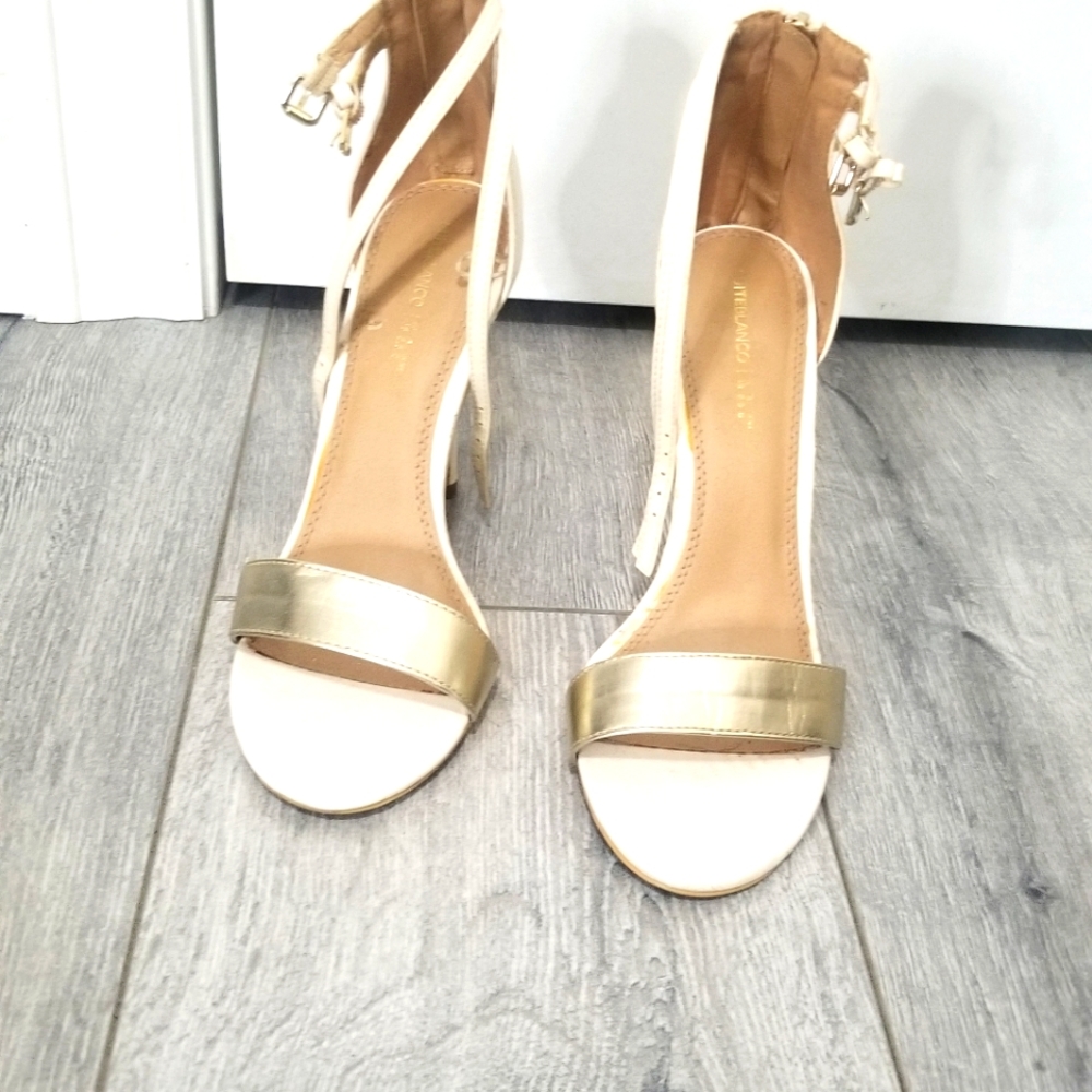 White&Gold heels - Picture 2 of 5